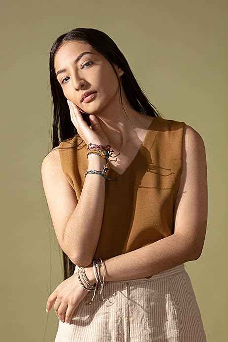 Wakami Boho Earth Charm Bracelets | Braided Beaded Stackable Waterproof Women's Jewelry | Fair Trade Handmade Gifts for Women and Men