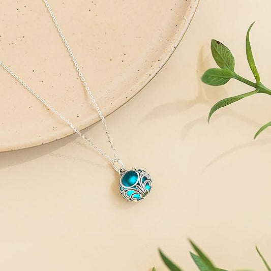 Bottled Up Designs Handmade Vintage Lace Necklace, Recycled Vintage Bottle Glass, Sterling Silver, Eco Friendly, Made in USA, Birthday Gifts, Mothers Day, Women, Anniversary