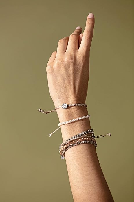 Wakami Boho Earth Charm Bracelets | Braided Beaded Stackable Waterproof Women's Jewelry | Fair Trade Handmade Gifts for Women and Men