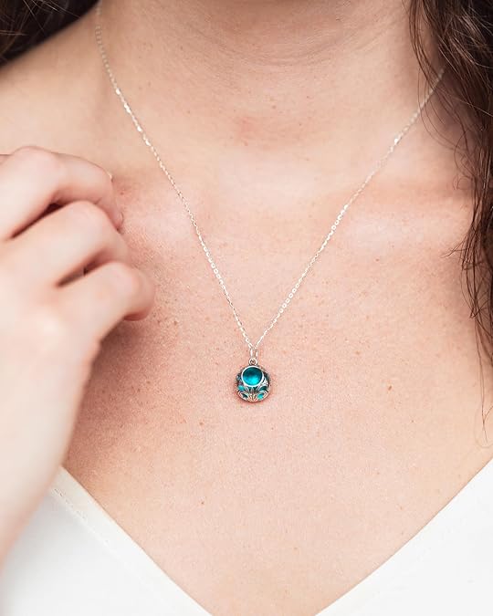 Bottled Up Designs Handmade Vintage Lace Necklace, Recycled Vintage Bottle Glass, Sterling Silver, Eco Friendly, Made in USA, Birthday Gifts, Mothers Day, Women, Anniversary