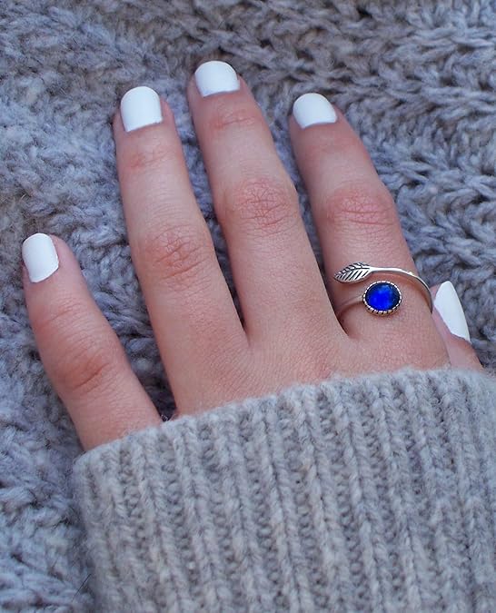 Bottled Up Designs Handmade Vintage Botanical Ring, Recycled Antique Glass Bottles, Sterling Silver, Eco Friendly, Made in USA, Birthday Gifts, Mothers Day, Women, Anniversary